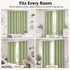 MKHILL Grommet Blackout Curtains, 2 Panels - Sage Green - product detail