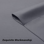 MKHILL Vela Charcoal Short Blackout Curtains 24 Inch 2 Panels