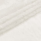 MKHILL 42x84 Ivory Crushed Sheer Curtains 2 Panels Set