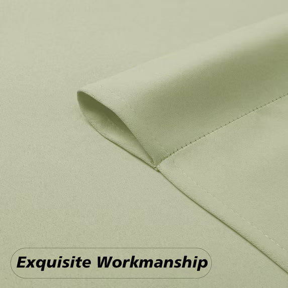 MKHILL Vela Blackout Tier Curtains 24 Inch 2 Panels, Light Green