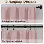 MKHILL Aether 40x84 Blush Blackout Curtains 2 Panels
