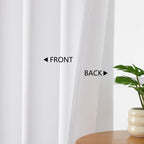 MKHILL Grommet Blackout Curtains, 2 Panels - Pure White - product detail
