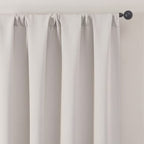 MKHILL Vela Natural Short Blackout Curtains 24 Inch Length 2 Panels