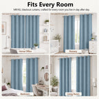 MKHILL Grommet Blackout Curtains, 2 Panels - Mineral - product detail