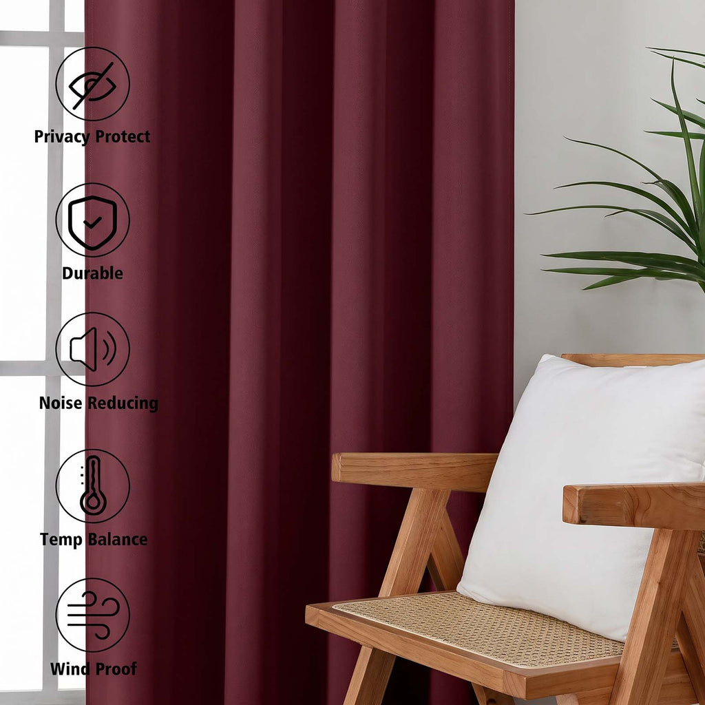 MKHILL Aether Blackout Curtains, 2 Panels - product detail