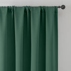 MKHILL Vela Ever Green Blackout Thermal Tier Curtains 2 Panels， 30"W x 24"L