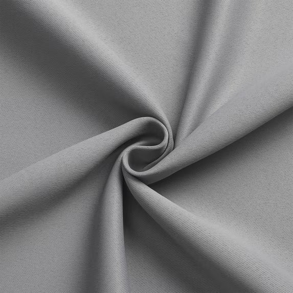 MKHILL Vela Grey Short Blackout Curtains 24 Inch 2 Panels Set