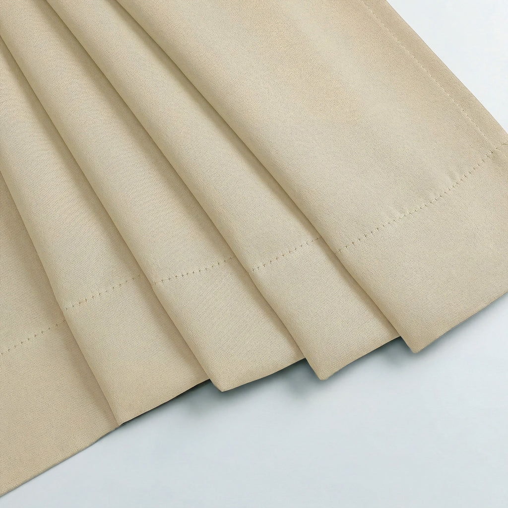 MKHILL Grommet Blackout Curtains, 2 Panels - Biscotti Beige - product detail