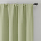 MKHILL Vela Sage Green Short Blackout Curtains 24 Inch 2 Panels Set