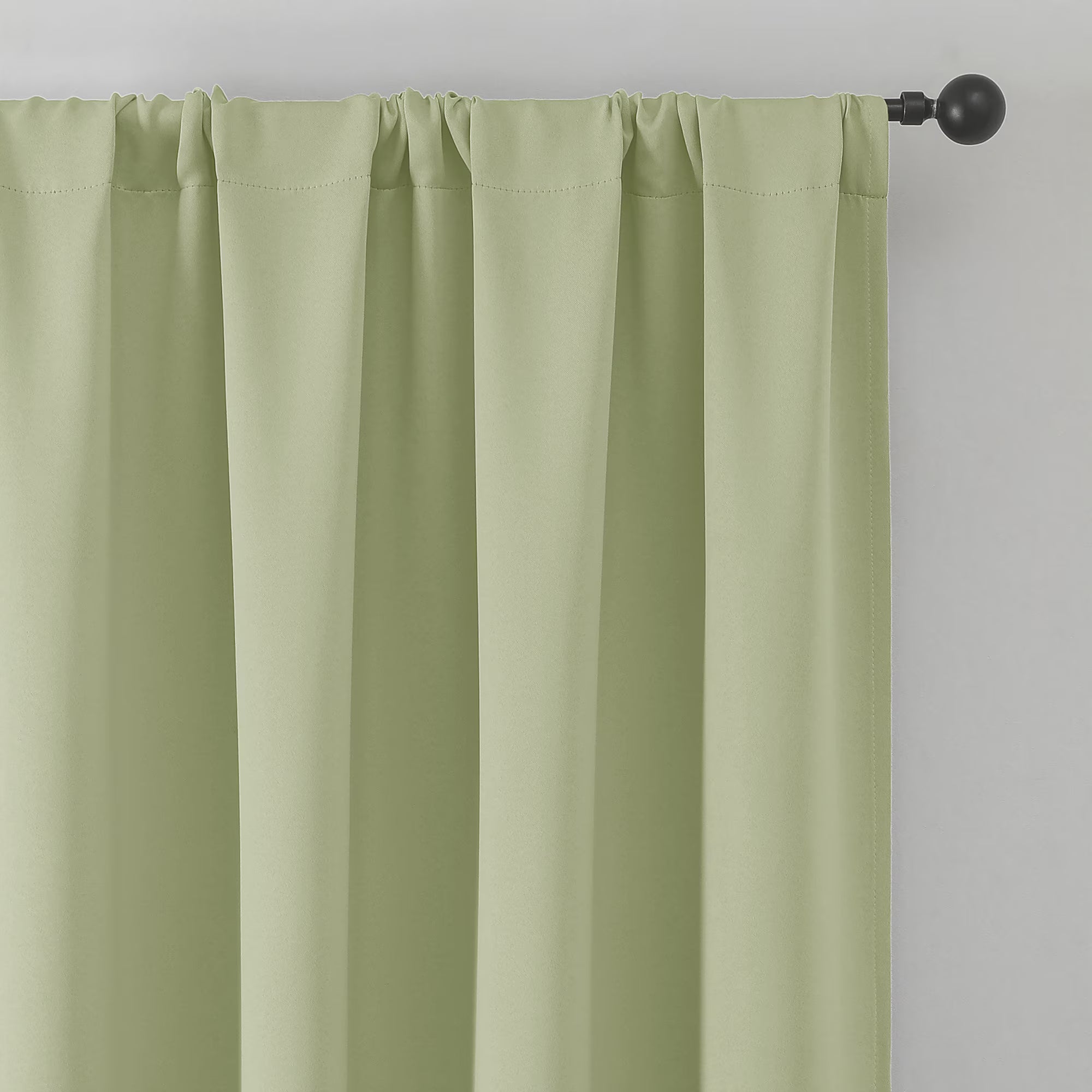 MKHILL Vela Sage Green Short Blackout Curtains 24 Inch 2 Panels Set