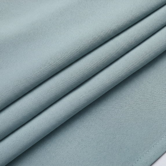 MKHILL Vela Aqua Short Blackout Curtains 36 Inch 2 Panels, Room Darkening Thermal Insulated Rod Pocket Half Window Tier Curtains for Kitchen Sink Bathroom RV Camper