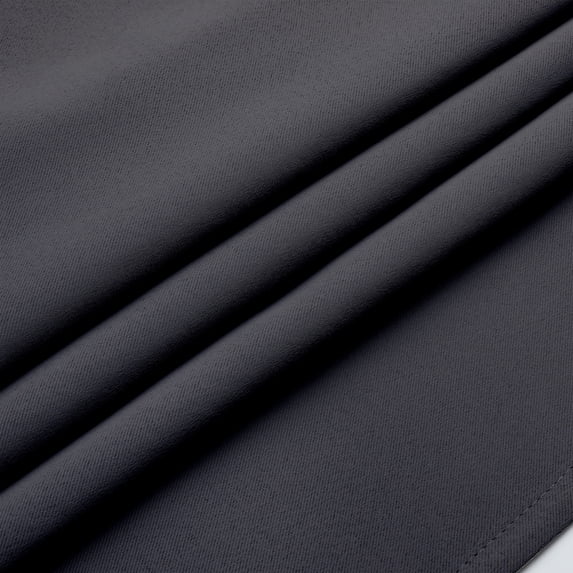 MKHILL Vela Black Blackout Tier Curtains 36 Inch 2 Panels, Thermal Insulated Room Darkening Rod Pocket Cafe