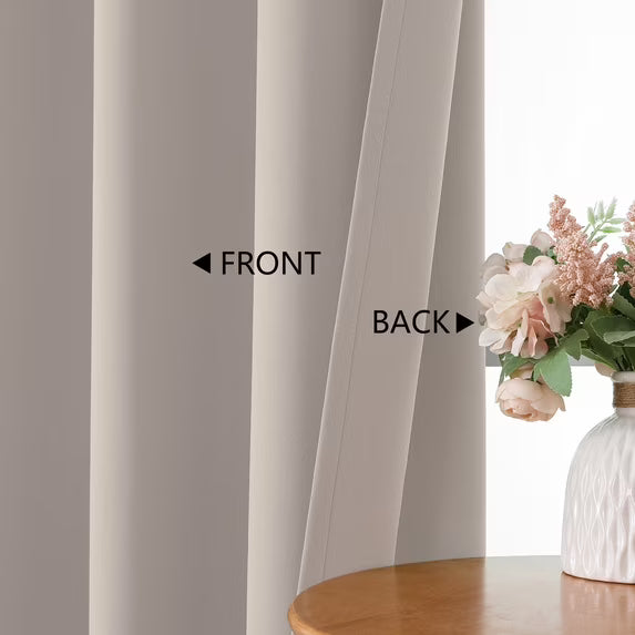MKHILL Vela Stone Short Blackout Curtains 24 Inch Length 2 Panels