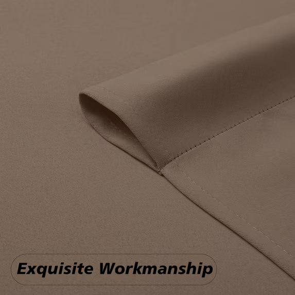 MKHILL Vela Barley Blackout Tier Curtains 24 Inch 2 Panels