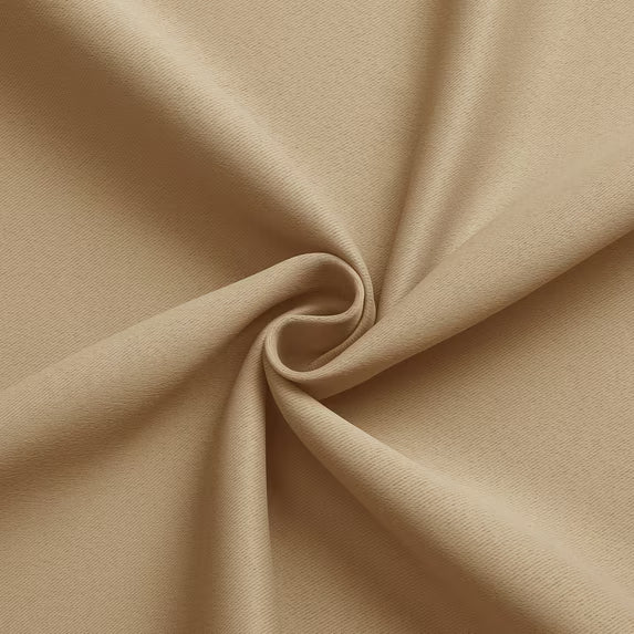 MKHILL Vela Gold Short Blackout Curtains 24 Inch Length 2 Panels