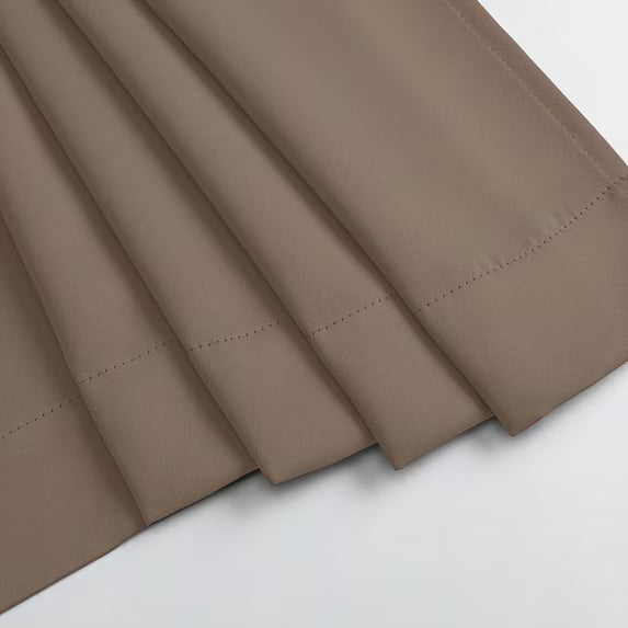 MKHILL Vela Barley Blackout Tier Curtains 24 Inch 2 Panels