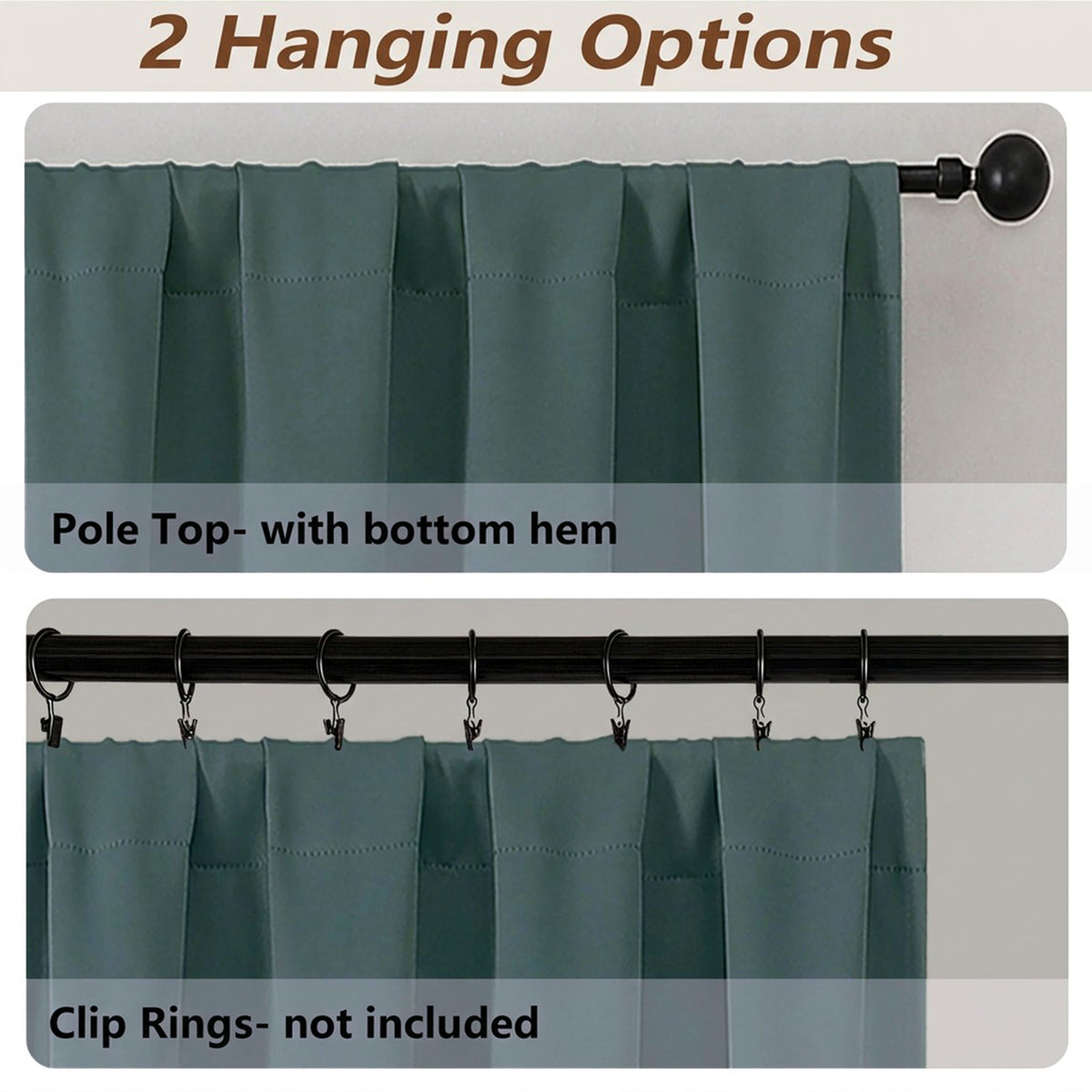 MKHILL Aether Blackout Curtains, 2 Panels - product detail