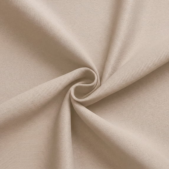 MKHILL Vela Biscotti Beige Short Blackout Curtains 24 Inch 2 Panels, Room Darkening Thermal Insulated Rod Pocket Half Window Tier Curtains for Kitchen Sink Bathroom RV Camper