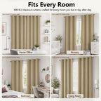 MKHILL Grommet Blackout Curtains, 2 Panels - Taupe - product detail