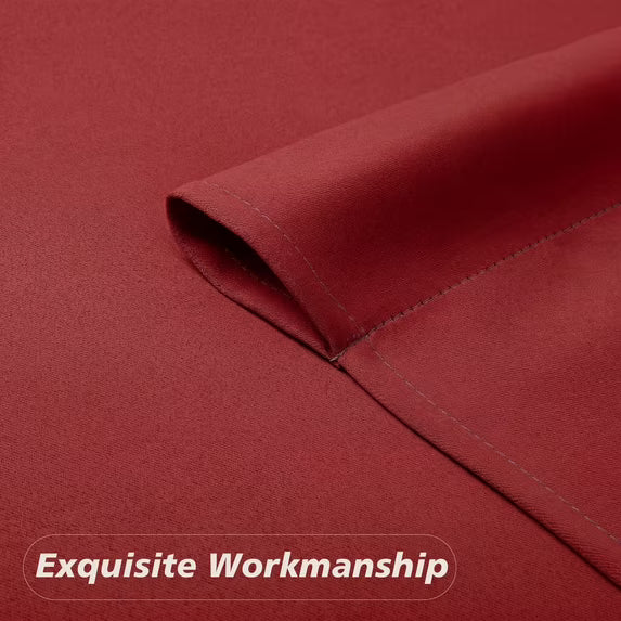MKHILL Vela Red Short Blackout Curtains 24 Inch Length 2 Panels