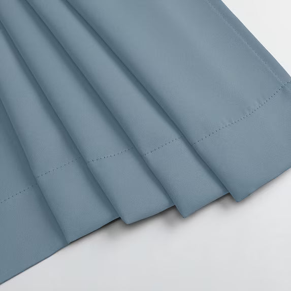 MKHILL Vela Mineral Short Blackout Curtains 36 Inch Length 2 Panels