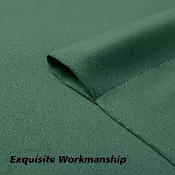 MKHILL Vela Ever Green Blackout Thermal Tier Curtains 2 Panels， 30"W x 24"L
