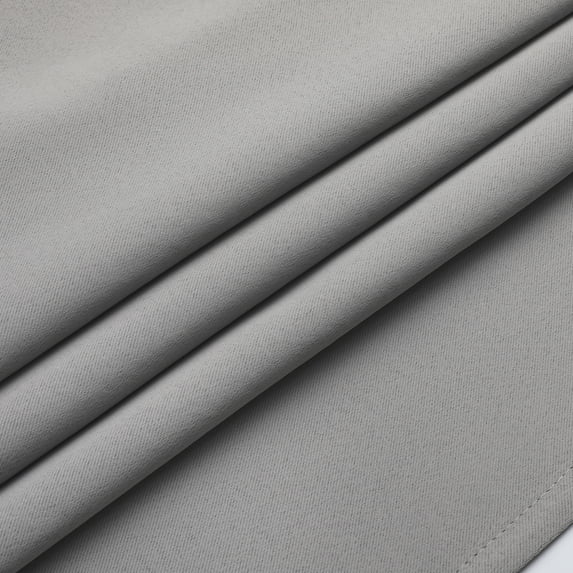 MKHILL Vela Grey Short Blackout Curtains 24 Inch 2 Panels Set