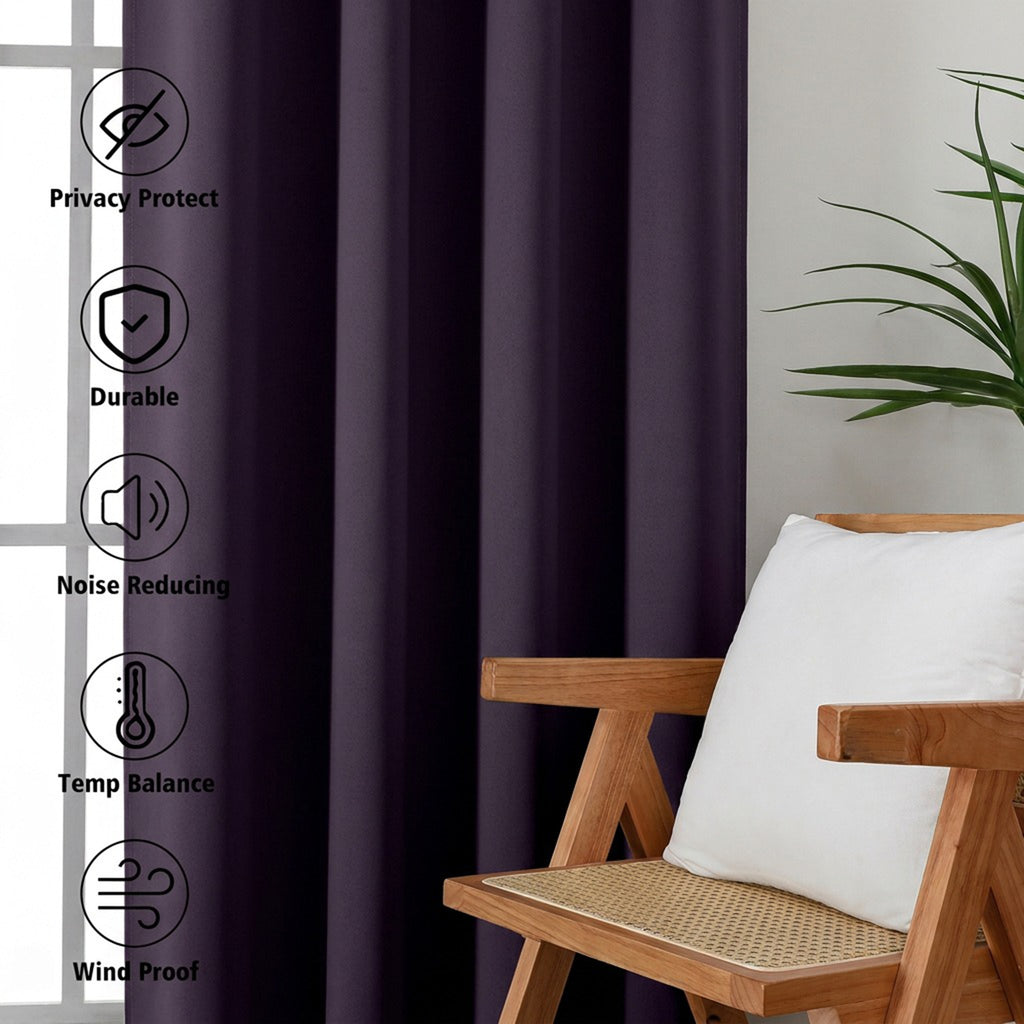 MKHILL Aether Blackout Curtains, 2 Panels - product detail