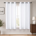 MKHILL Grommet Blackout Curtains, 2 Panels - Pure White - 40"W x 54"L - 2 Panels