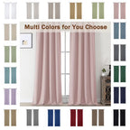 MKHILL Aether 40x84 Blush Blackout Curtains 2 Panels