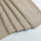 MKHILL Vela Biscotti Beige Short Blackout Curtains 24 Inch 2 Panels, Room Darkening Thermal Insulated Rod Pocket Half Window Tier Curtains for Kitchen Sink Bathroom RV Camper