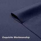 MKHILL Vela Navy Short Blackout Curtains 24 Inch Length 2 Panels