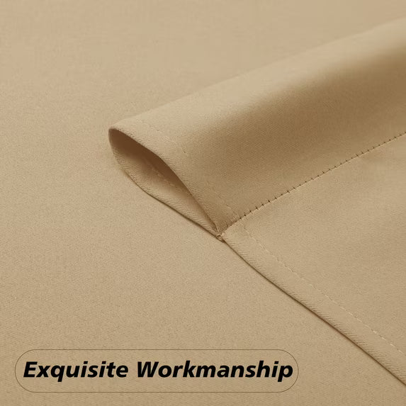 MKHILL Vela Gold Short Blackout Curtains 24 Inch Length 2 Panels
