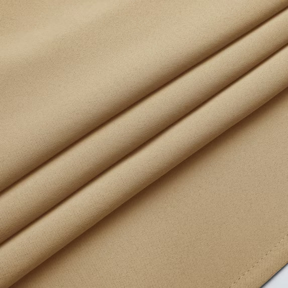 MKHILL Vela Gold Short Blackout Curtains 24 Inch Length 2 Panels