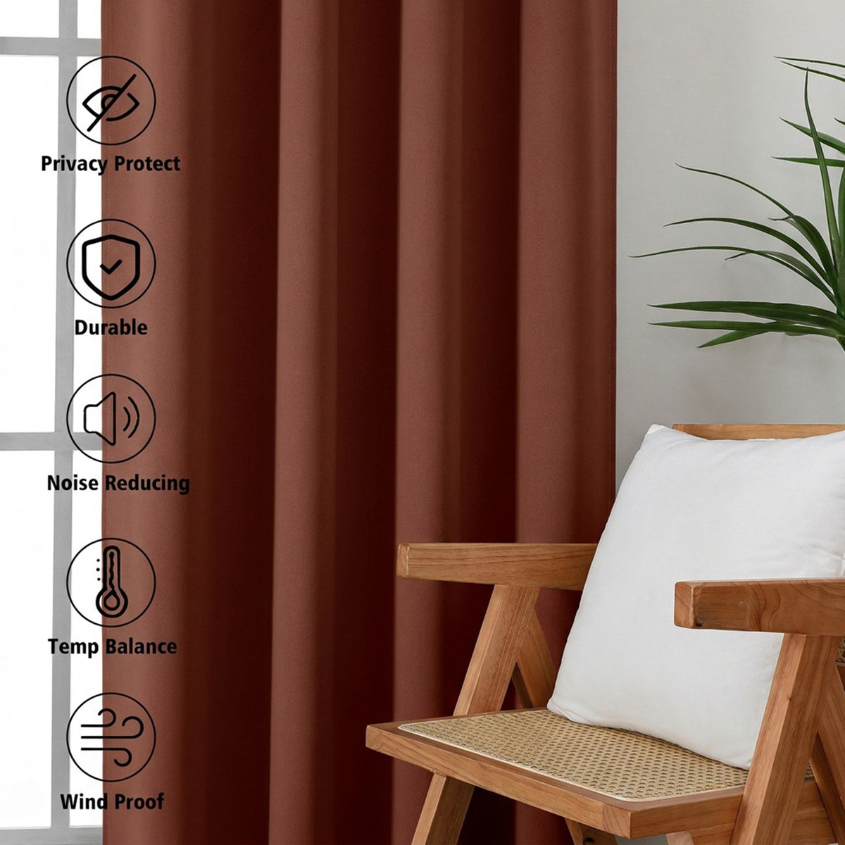 MKHILL Aether Blackout Curtains, 2 Panels - product detail