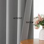 MKHILL Grommet Blackout Curtains, 2 Panels - Grey - product detail