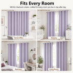 MKHILL Grommet Blackout Curtains, 2 Panels - Lavender - product detail