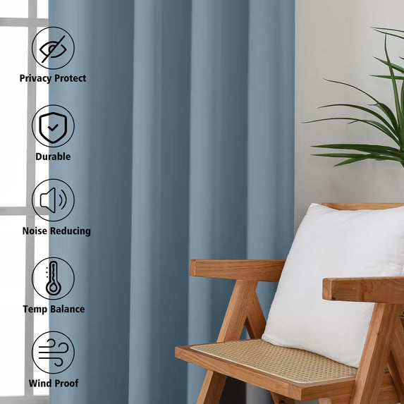 MKHILL Vela Blackout Tier Curtains 2 Panels