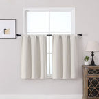 MKHILL Vela Blackout Tier Curtains 2 Panels