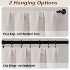 MKHILL Vela Blackout Tier Curtains 2 Panels