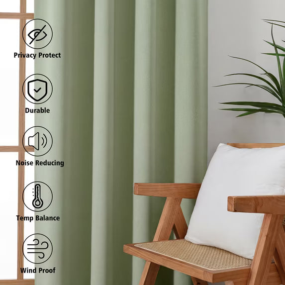 MKHILL Vela Blackout Tier Curtains 2 Panels