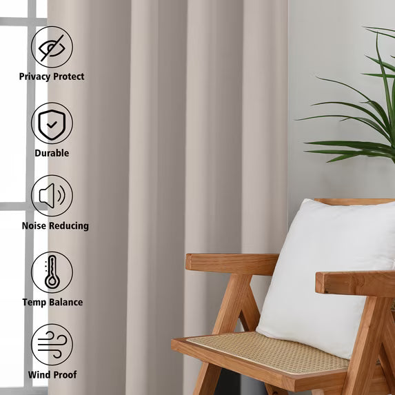 MKHILL Vela Blackout Tier Curtains 2 Panels