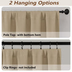 MKHILL Vela Blackout Tier Curtains 2 Panels