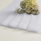 MKHILL 42x84 White Sheer Curtains 2 Panels Set