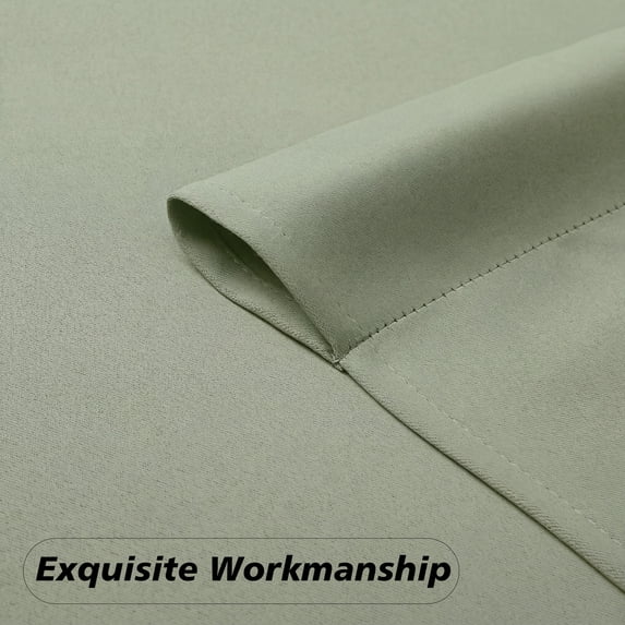 MKHILL Vela Sage Green Short Blackout Curtains 24 Inch 2 Panels Set
