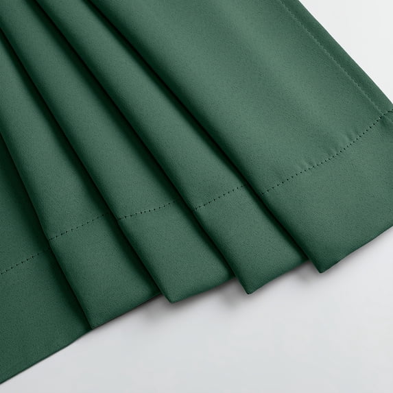 MKHILL Vela Ever Green Blackout Thermal Tier Curtains 2 Panels， 30"W x 24"L