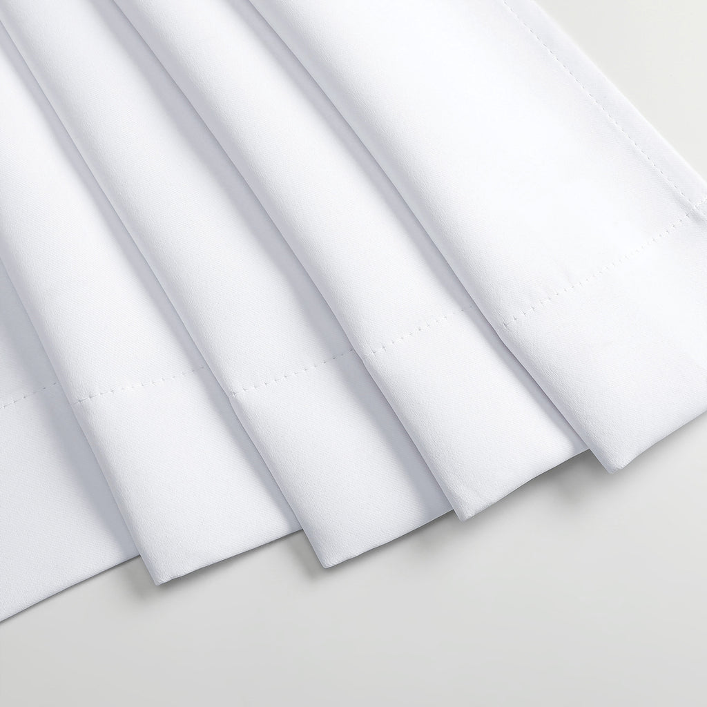 MKHILL Grommet Blackout Curtains, 2 Panels - Pure White - product detail