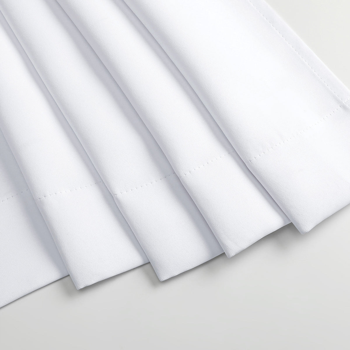 MKHILL Grommet Blackout Curtains, 2 Panels - Pure White - product detail