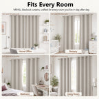 MKHILL Grommet Blackout Curtains, 2 Panels - Stone - product detail
