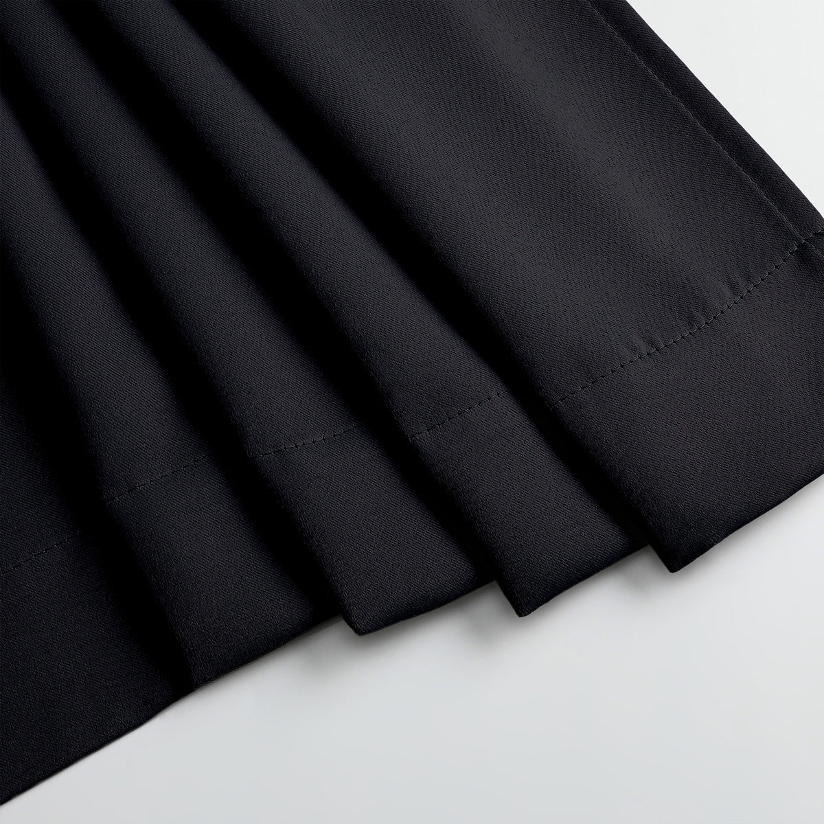 MKHILL Grommet Blackout Curtains, 2 Panels - Black - product detail